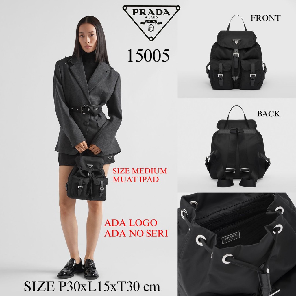 VVIP PLATINUM + NO SERI + BACKPACK PRADA 15005 LIKE ORAI
