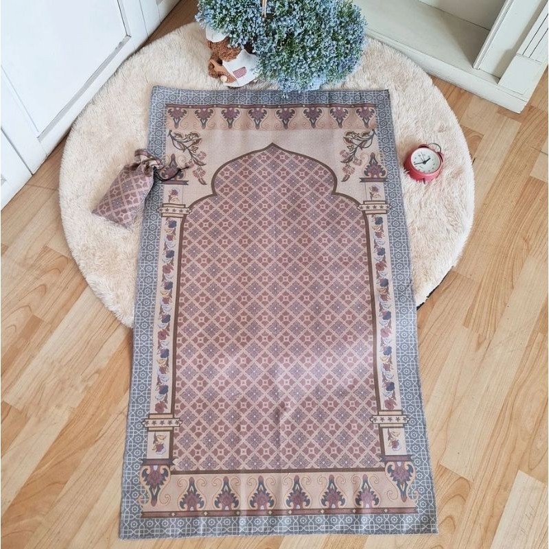 PROMO Sejadah Traveling Sajadah Travel Travelling Jalan Ukuran Jumbo Lipet Kecil Mini Praktis Pouch 