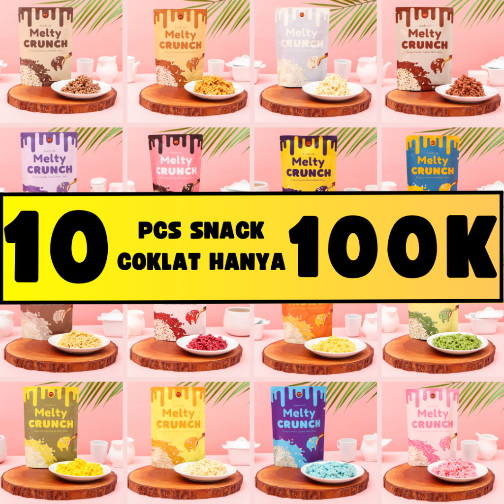 

NEW Paket Usaha Reseller Melty Crunch 10pcs I Snack Cokelat Lumer Crunchy | Untung Besar Harga Terbaik PREMIUM