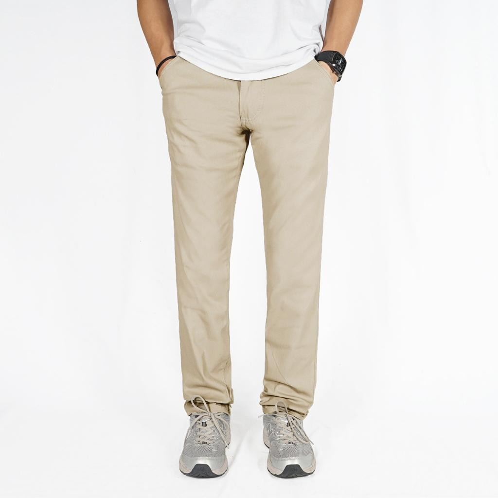 IRISH KELLY Long Chino Pants Slim Fit Cream