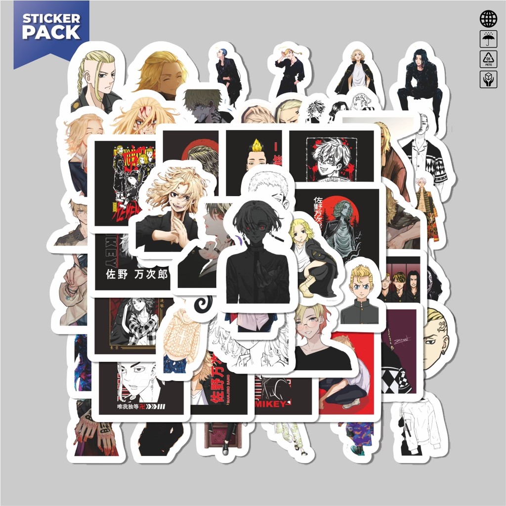 

[100PCS]Stiker Pack Sticker Anime Tokyo Revengers Aesthetic Vinyl Anti Air Dekorasi Sticker Laptop Buku Journal Koper Helm Casing HP Gitar Helm Skateboard