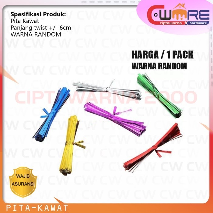

Kawat Twist Tie Pita Kilap Pengikat Souvenir Lolipop Metalic Kawat CW2H