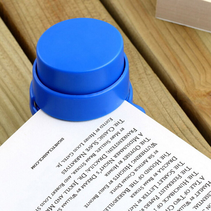 

Random Color 1pc Office Home Staple Free Stapleless Stapler Paper Binding Binder Paperclip