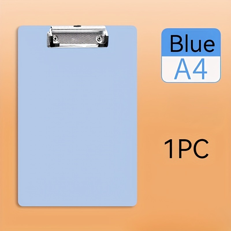 

Macaron Plastic A4 Clipboard Frosted Texture File Paper Storage Board Student Office Supplies Writing Board