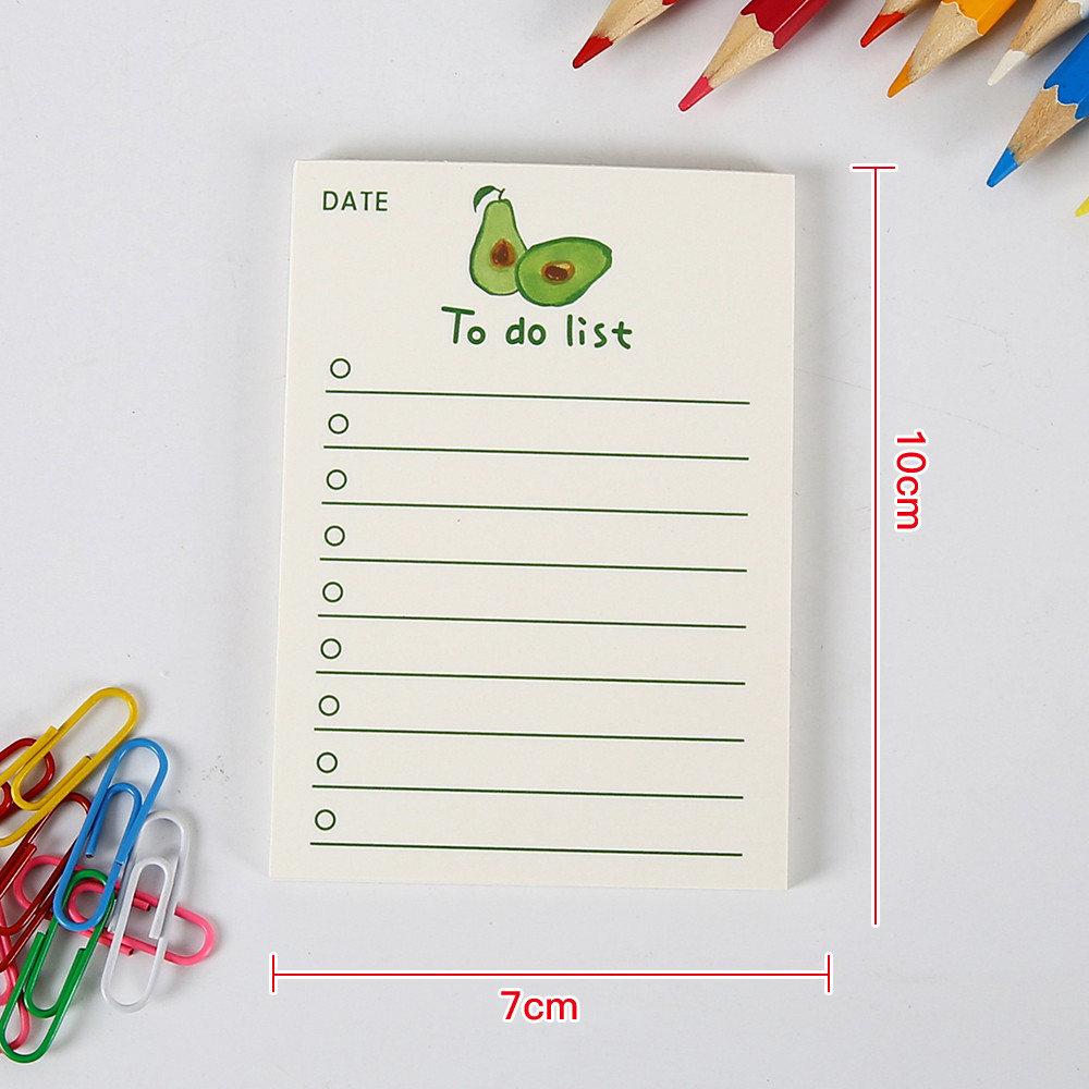

Simple Memo Pad Note Book Tearable Not Sticky Kawaii Decoration Sticky Notes Fruit Hand Account Memo Message Paper To Do List