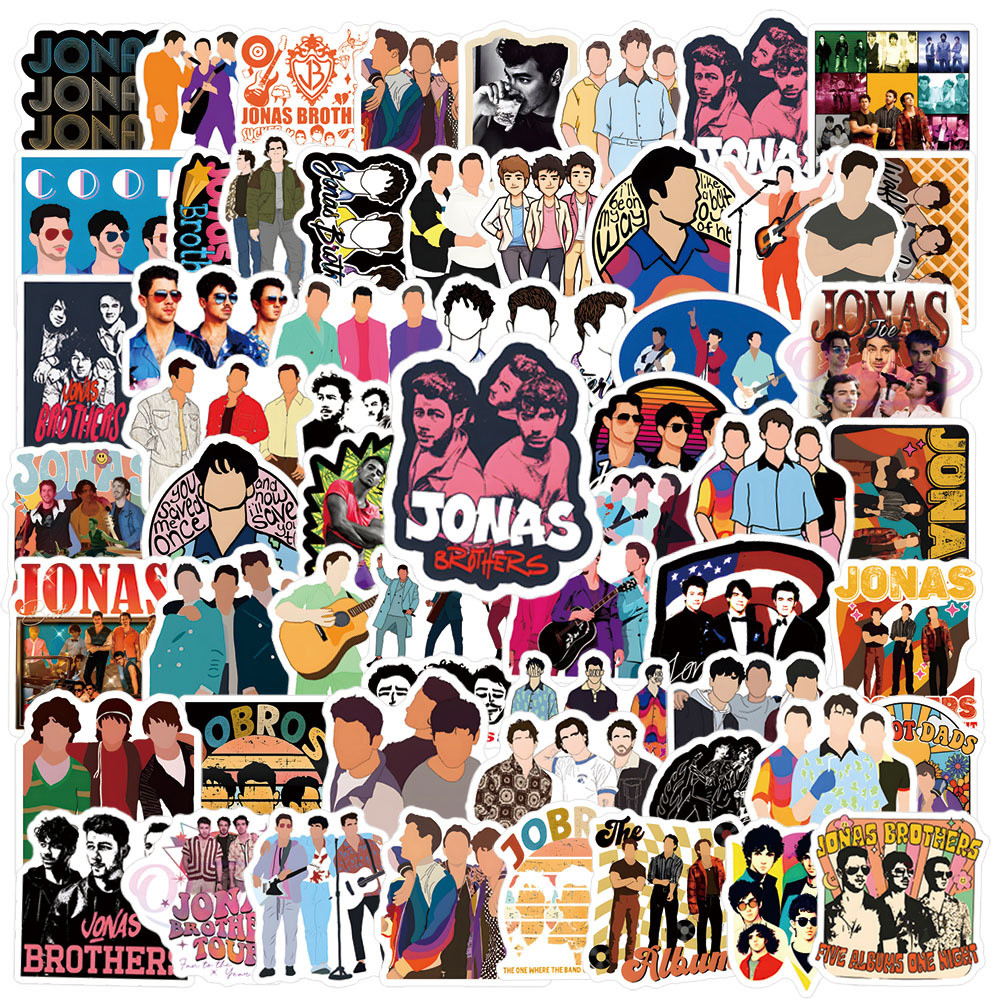 

65Pcs Jonas Brothers Stickers DIY Stickers Scrapbooking Phone Luggage Skateboard Waterproof Decals