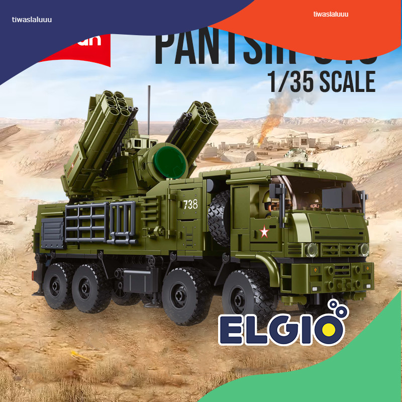 Bricks Mobil Truk Tentara 3in1 Army Pantsir S1S Vehicle B1252