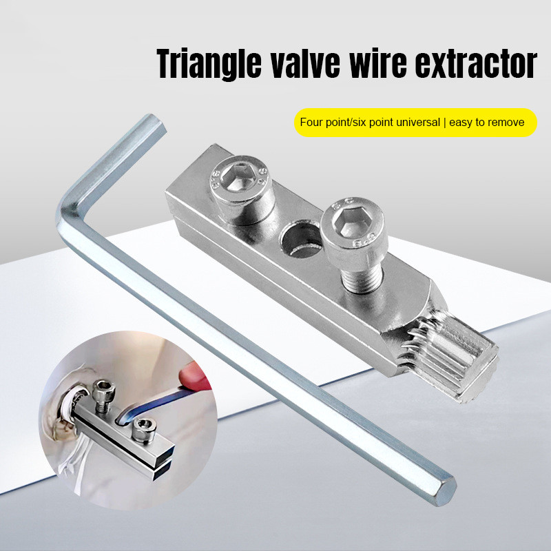 4/6 Segitiga Katup Obeng Alat Pembuka Kran Patah Bolt Pipe Screw Extractor Baut Penarik Pipa Keran T