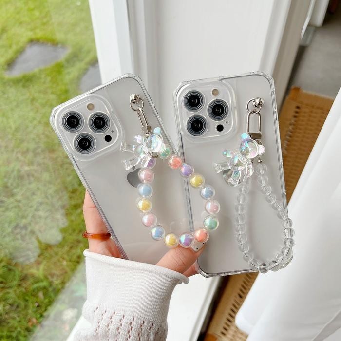Gantungan Baby Panda DIAMOND Case Samsung S21 S22 FE PLUS S22 ULTRA - TALI CRYSTAL, SAMSUNG S21 FE