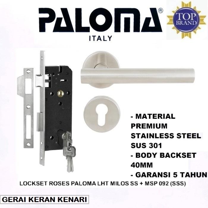 Handle set kunci pintu rumah STAINLESS PALOMA LRP 405 Gagang pintu