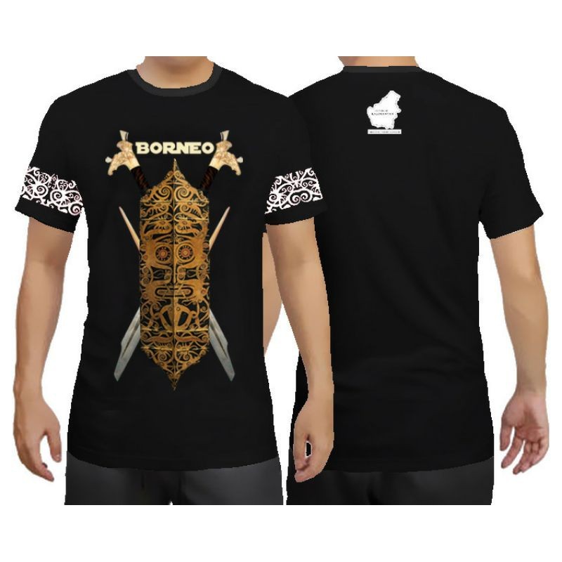 Kaos Distro T Shirt Kaos Dayak Borneo Combat 30s Original