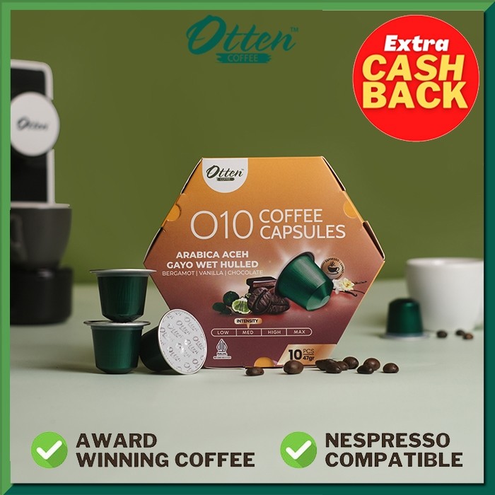 

Kopi Kapsul - O10 Arabica Gayo Wet Hulled Coffee Capsule - Kompatibel Mesin Nespresso