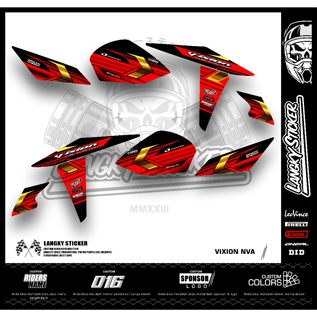 Striping/Stiker Vixion NVA /Variasi Motor Vixion NVA