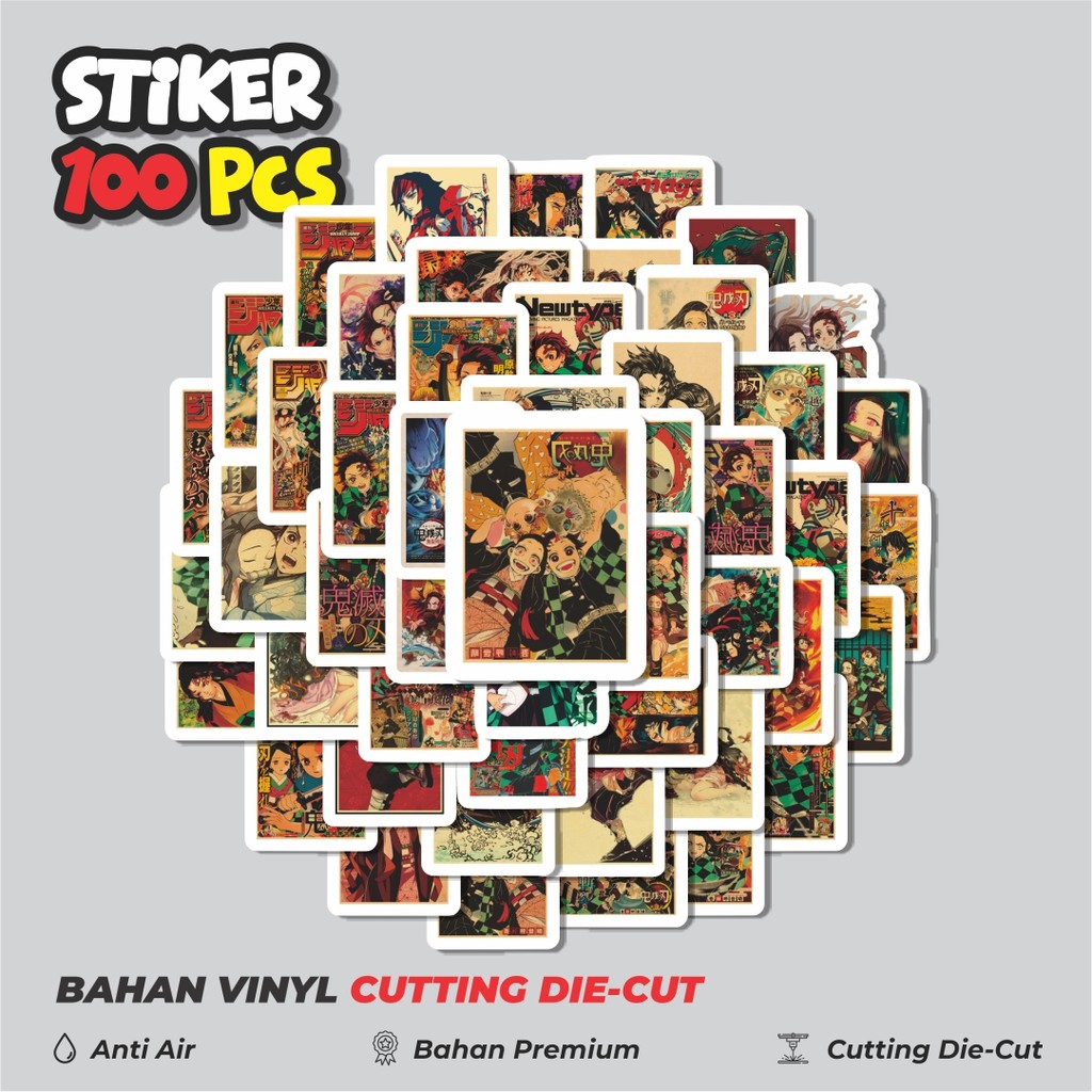 

Terbaru! 50 pcs Stiker Anime Demon Slayer Poster Stiker Dinding Dekorasi Lucu Kreatif untuk Notebook, Skateboard, HP
