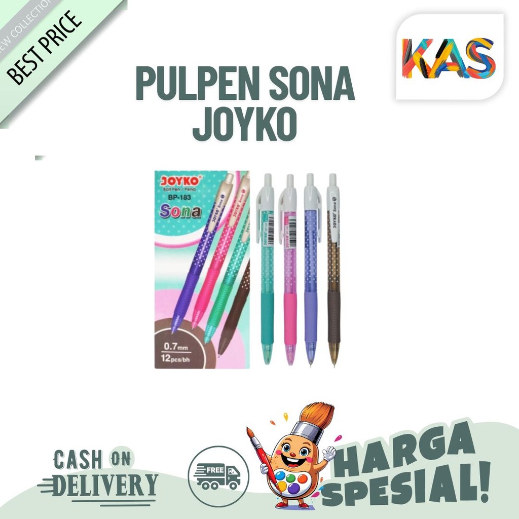

Pulpen Joyko BP-183 Sona 0.7 mm Ballpoint - Satuan