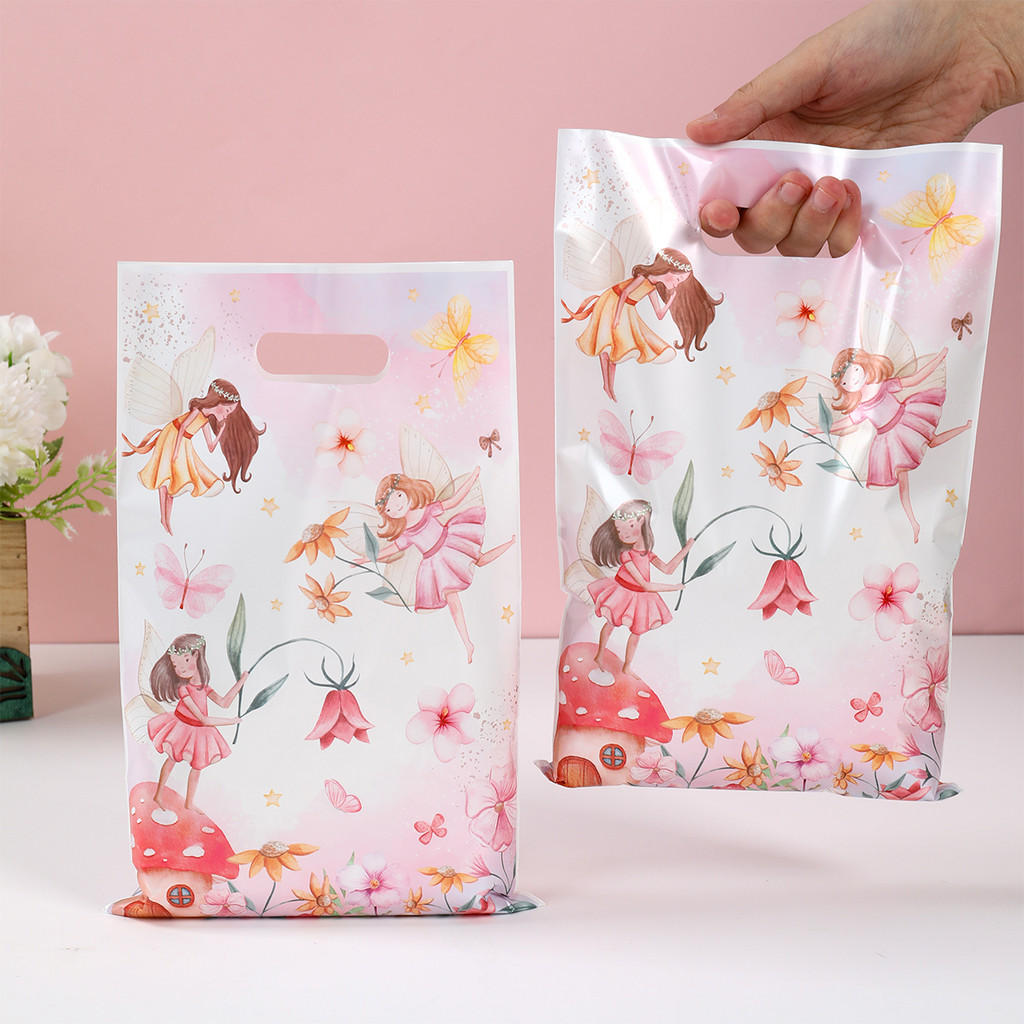

10/25pcs Flower Fairy Handheld Gift Bag Happy 1st Birthday Party Decorations Kids Girls Favors Candy Bag Baby Shower Supplies