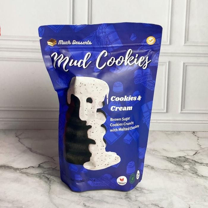 

Much Desserts Melted Mud Cookies Cookies and Cream - Cookies and Cream Terlaris