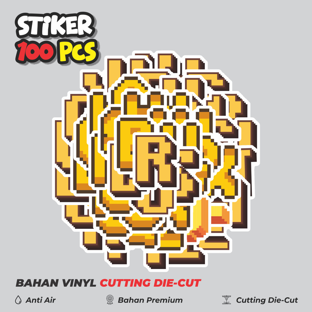 

Terbaru! 50 pcs Stiker Alphabet Pixel [ABJAD] Dekorasi Lucu Kreatif untuk Notebook, Skateboard, HP