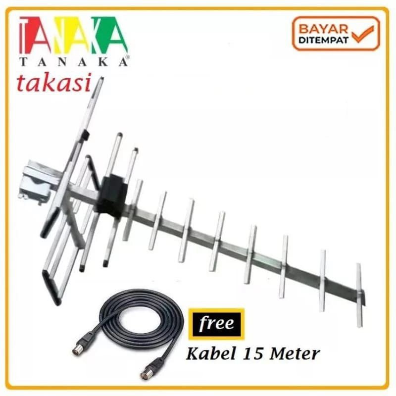 TANAKA ANTENA TV DIGITAL TAKASHI U-27+ KABEL TANAKA 20 M ORIGINAL