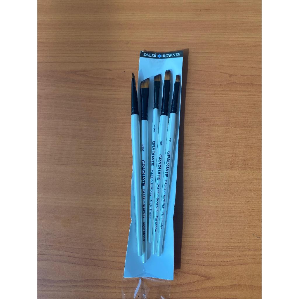 

Daler Rowney Graduate 5 Brush Kuas Cat Acrylic Synthetic Flats & Shaders Set Defect Clearance Sale