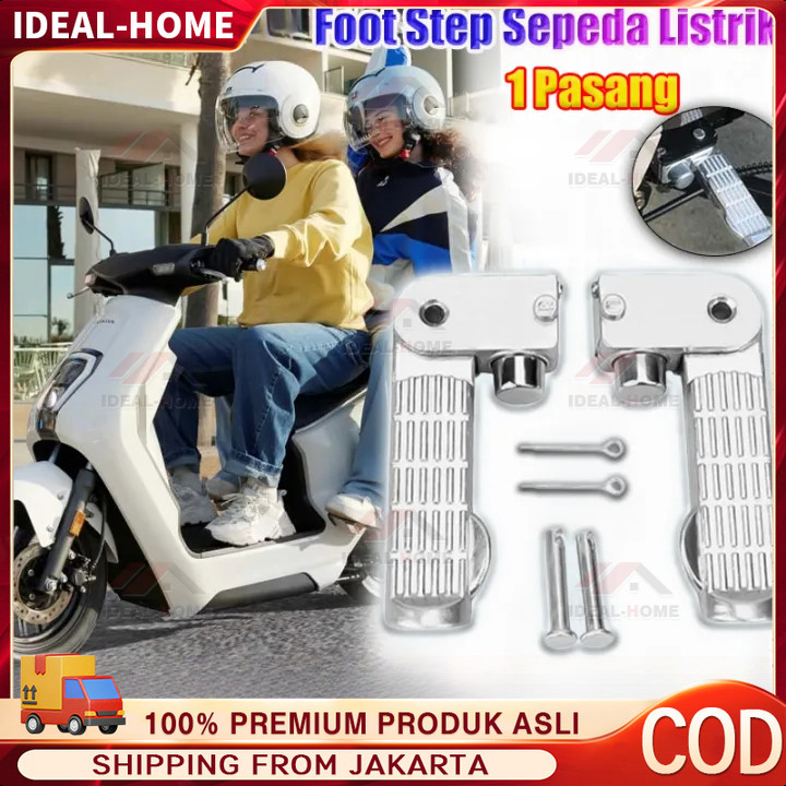 COD 1pasangan Pedal Sepeda Elektrik Pedal Shock Belakang Aksesoris Sepeda Elektrik Bahan Aluminum Al