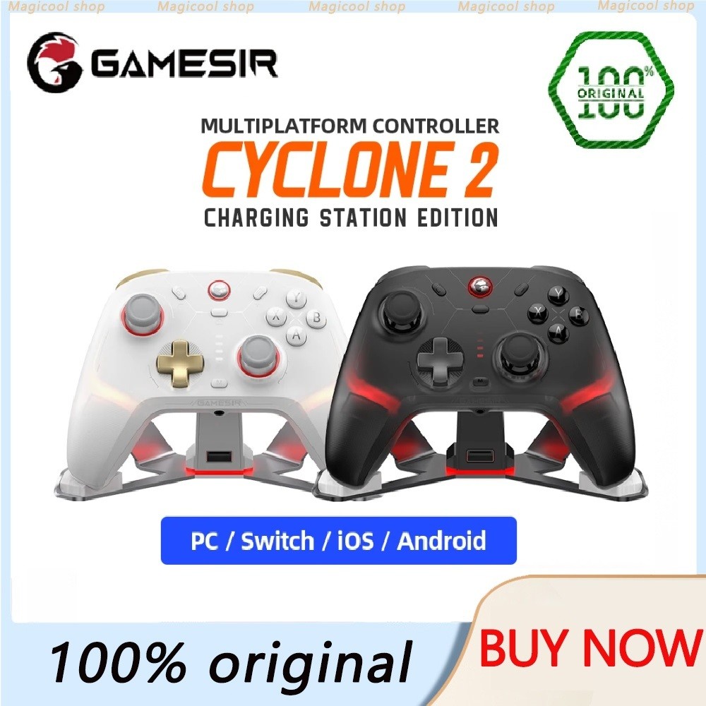 GameSir Cyclone 2 Controller with Hall & Micro 2-in-1 Triggers Game Controller Optional Base for PC/