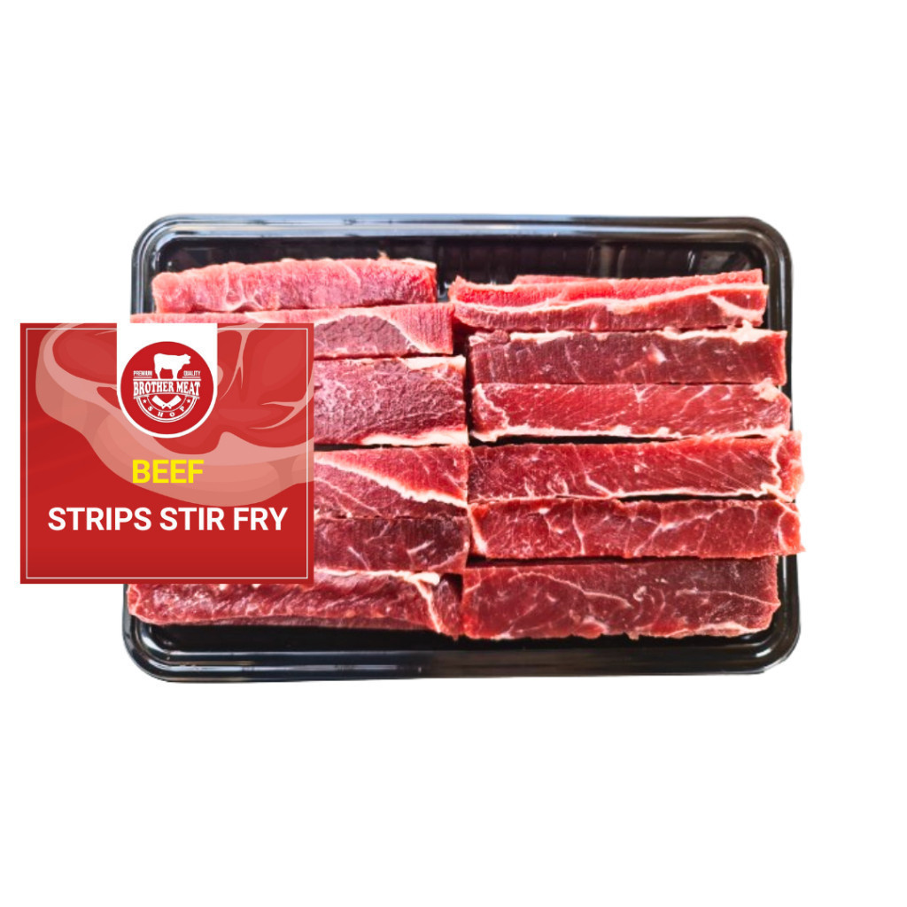 

Beef Strips Stir Fry / Daging Sapi Potong Tumis / Teriyaki Low Fat 500gr, Brothermeatshop