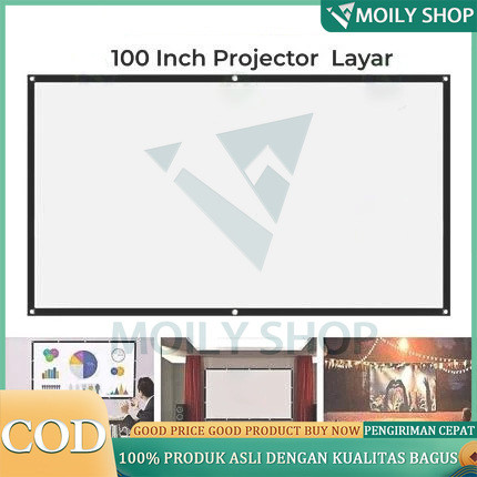 Kain Layar Proyektor Anti-light Ambient Screen Curtain - L21/Kain Layar Proyektor HD Lipat