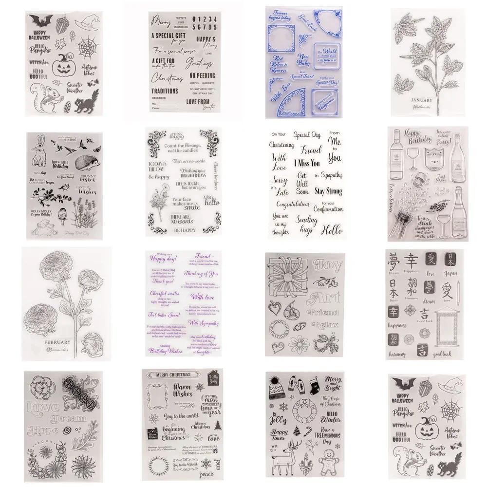 

Clear Stamps Summer Silicone Stamp Cards for Card Making Decoration and DIY Scrapbooking Embossing Album Decor Craft