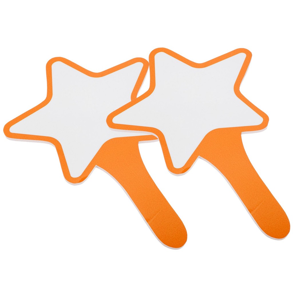 

2pcs Voting Whiteboard Handheld Mini Dry Erase Boards Reusable Paddles Orange Answer Board Students Child Retail Store Supplies