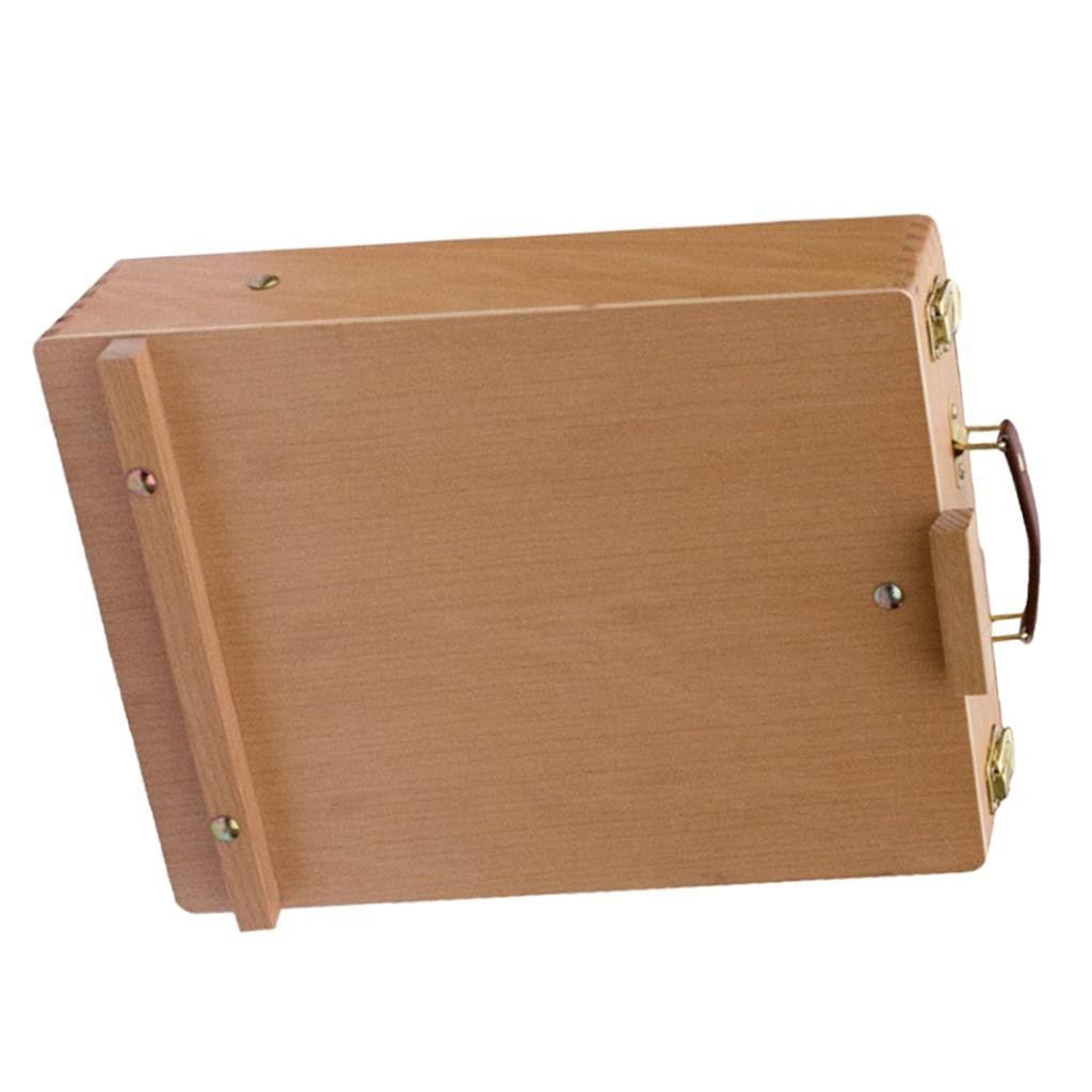 

Portable Tabletop Box Easel Painting Storage Travel Arts Supplies Suitcase