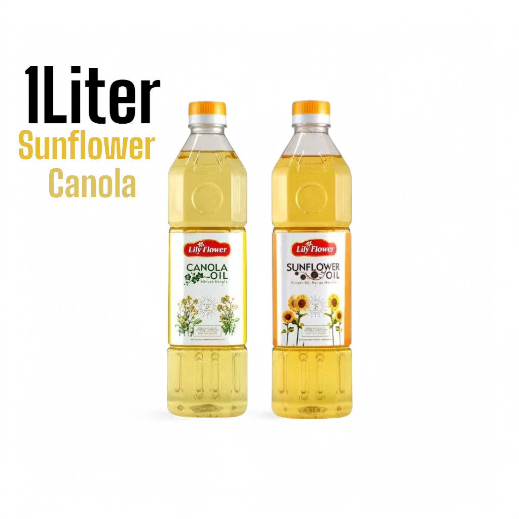 

1Liter Sunflower Canola Oil Lily Flower Minyak Kanola Biji Bunga Matahari 1L