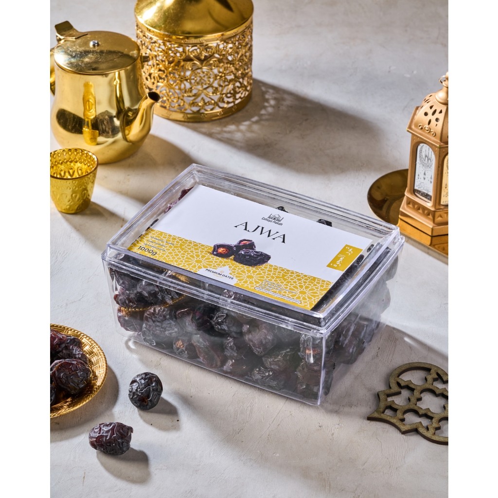 

Cahaya Mekah Kurma Ajwa Akrilik 1kg Kurma Nabi Premium Original High Quality