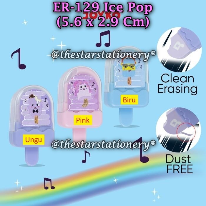 

(1 Biji) Penghapus JOYKO ER-129 Ice Pop BISA PILIH MOTIF / Penghapus Eraser Joyko ER-129 (1 Biji)