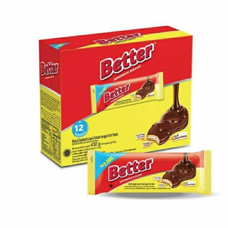 

[1 DUS ISI 6] BETTER SANDWICH BISCUIT VANILLA BOX (30gx12 PCS)