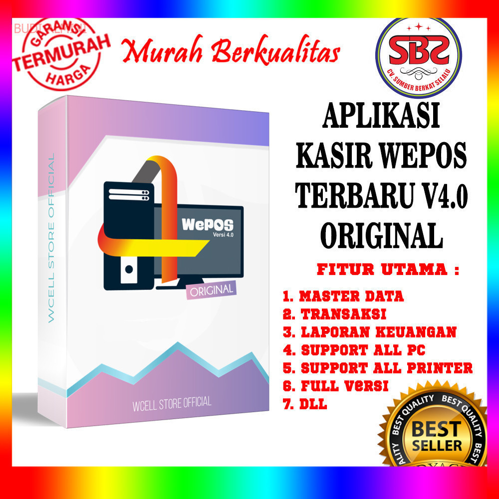 WEPOS 4.0 ORIGINAL SOFTWARE PROGRAM APLIKASI KASIR WePos 4.0 mirip iPos 4.0.3.7 Original 100% SUPPOR
