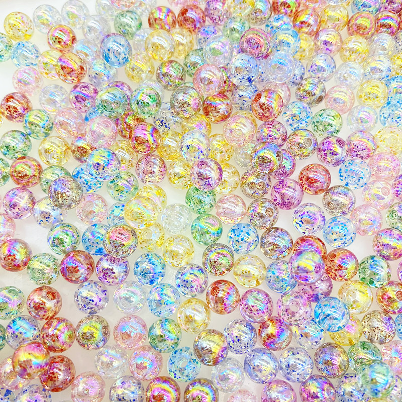

500G 8/10/12mm Acrylic Transparent Pastel Loose Beads Imitation Crystal Beads Resin Accessories DIY Handmade Materials