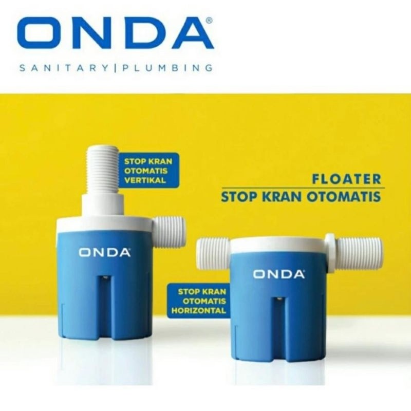 PELAMPUNG FLOATER STOP KRAN AIR OTOMATIS 1/2" 3/4" VERTIKAL/HORIZONTAL "ONDA Dan ZZ ONE"