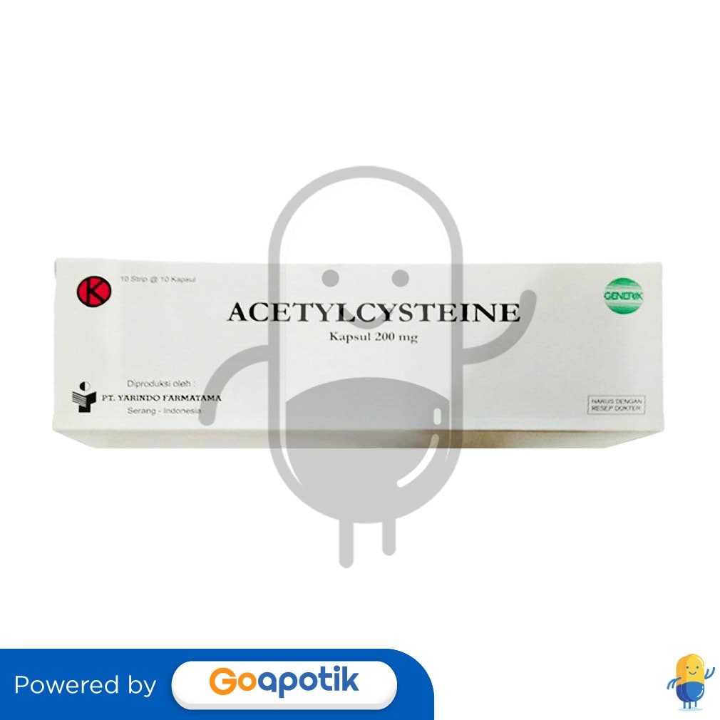 Acetylcysteine Yarindo 200 Mg Box 100 Kapsul