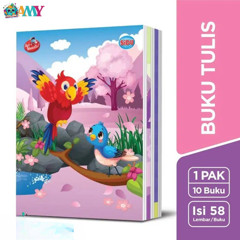 

(1PAK: 10 BUKU) SIDU BUKU TULIS 58 ISI 10BUKU /BUKU TULIS SIDU 58 1 PAK ISI 10BUKU (1BUKU ISI 58LBR) Amy Stasionary