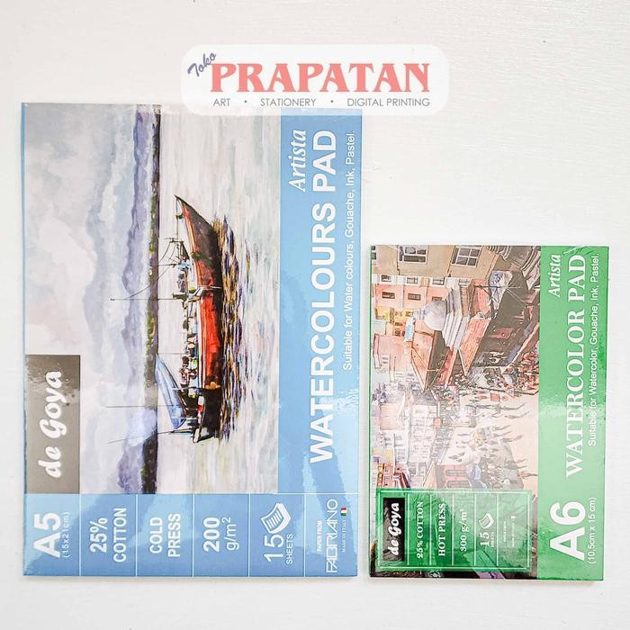 

【M-MT】FLASH SALE!!! De Goya Watercolor Book Pad X Fabriano A6 | Buku Cat Air - A6 CP 300GSM