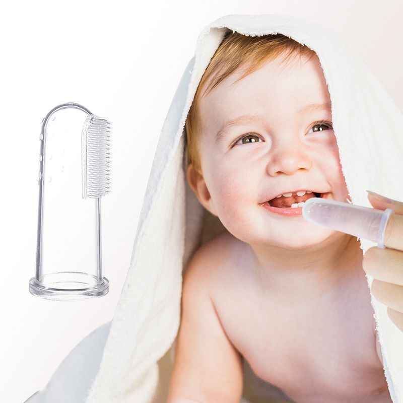 LM - Sikat Lidah Gigi Bayi Finger Tooth Brush Pembersih mulut Silikon Jari Baby Newborn Gusi Silicon