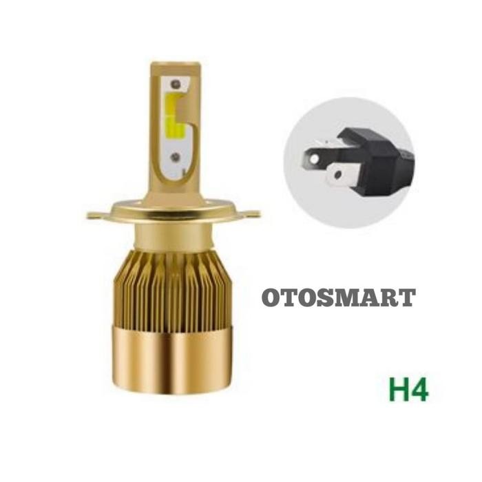 LAMPU DEPAN MOBIL LED 2 WARNA H4 DAN H11 - H4