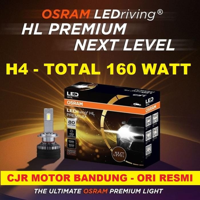 OSRAM LED PREMIUM H4 80 WATT NEW GEN Lampu Depan Mobil Headlight H4