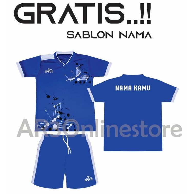 Promo ( FREE SABLON NAMA ) Baju olahraga anak laki/perempuan kaos bola futsal bulutangkis badminton 