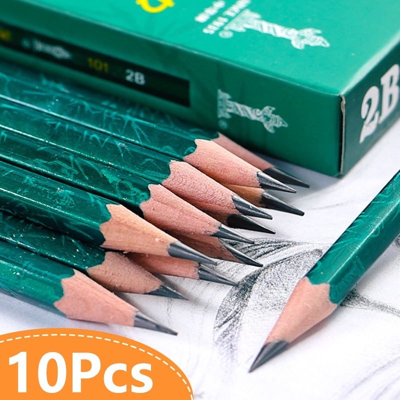 

PENSIL 2B WARNA TEBAL TIDAK GAMPANG PATAH / 1 SET 10PCS PENSIL KAYU 2B / PENCIL MURAH MERIAH