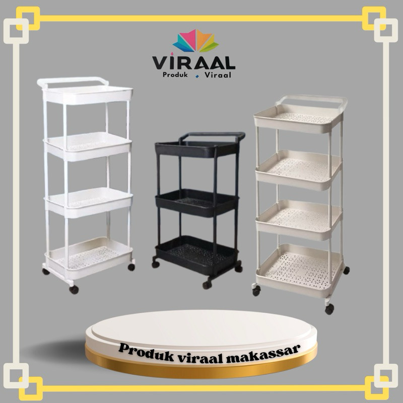 Makassar produk viral rak multi Baby rak perlengkapan bayi rak susun rak troli
