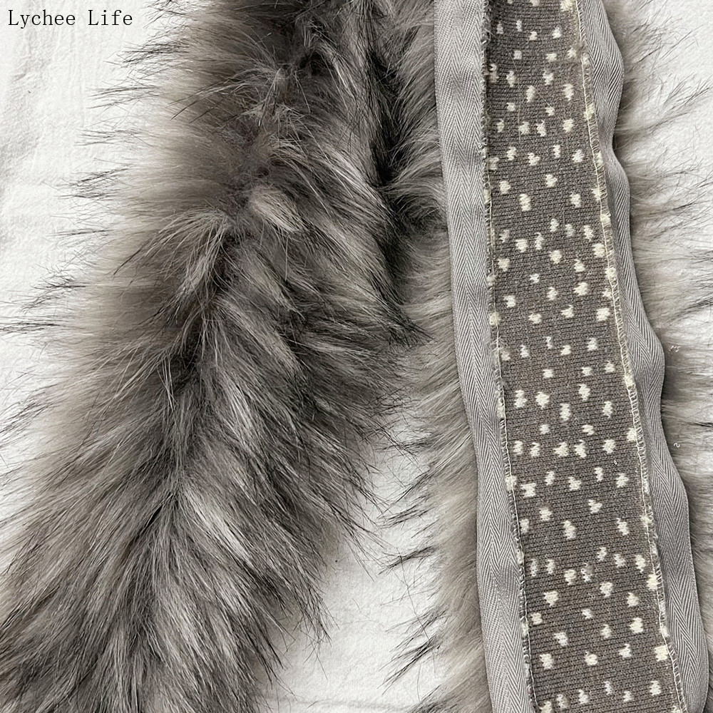 

1M Imitation Raccoon Dog Hair Wool Top Lace DIY Fur Collar Lace Autumn Winter Clothing Accessories For Scarf Hat Coat