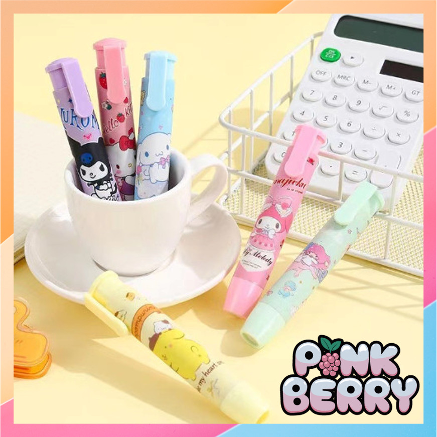 

PINK BERRY S5828 Penghapus Bentuk Lipstick Mechanical Eraser Hapusan Eraser Lipstik Penghapus Pensil Mekanik Motif Karakter Lucu