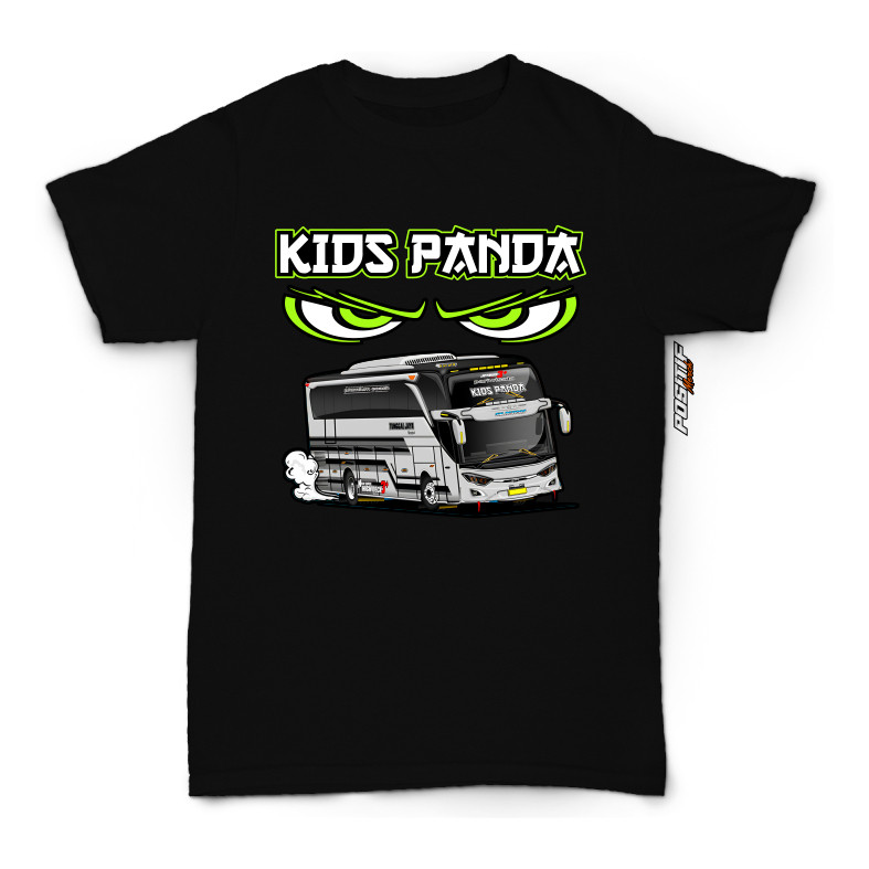 Baju Kaos Anak Bus Kids Panda Mata Busmania Laki Perempuan